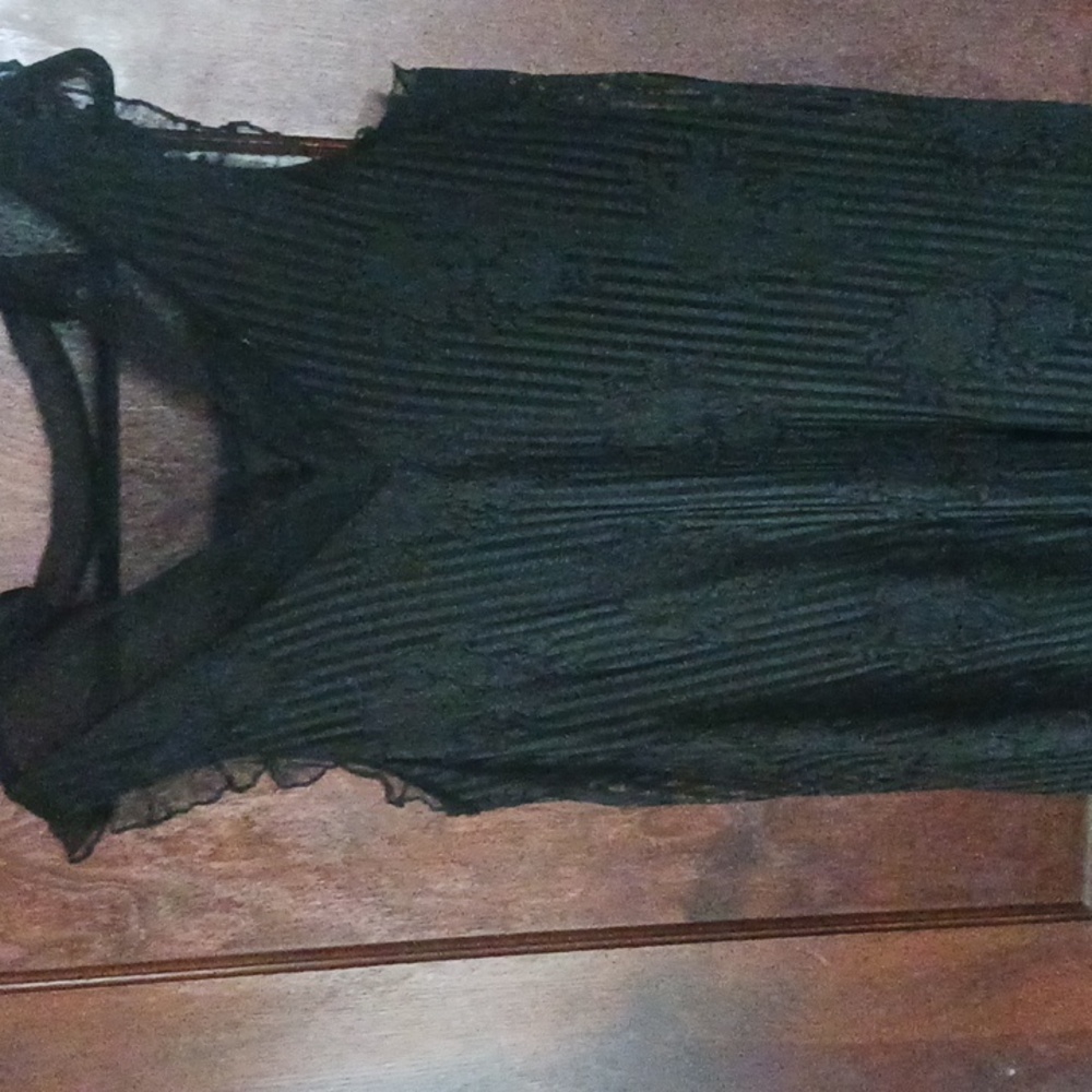 Black lace dress.